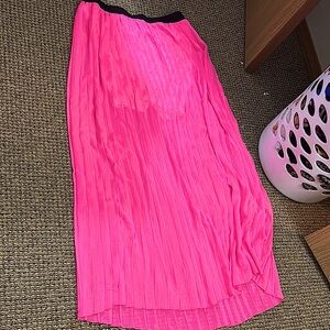 Decree Pink Midi A-Line Skirt
